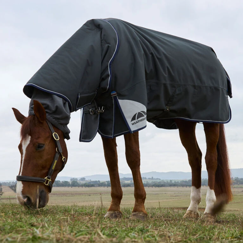 Weatherbeeta Comfitec Ultra Turnout Detach-A-Neck 100g Rug in Charcoal-1